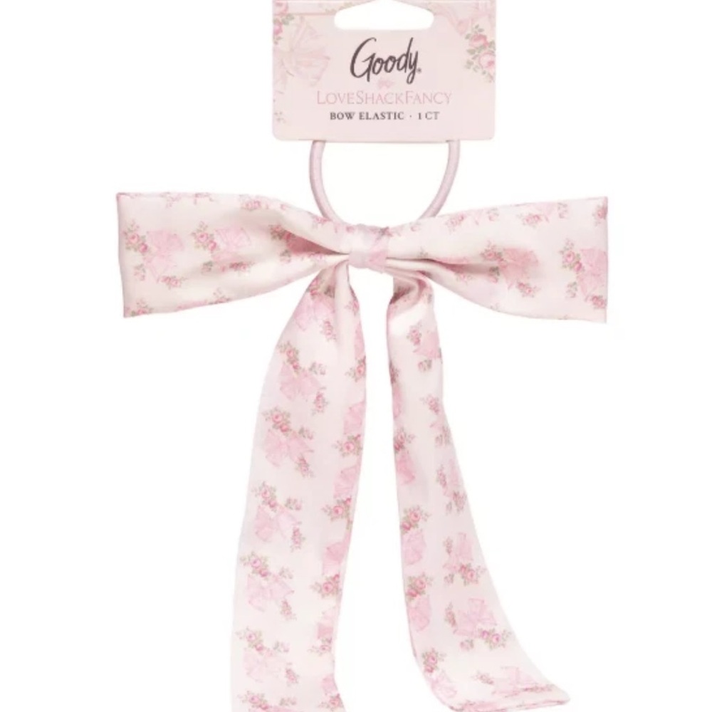 Goody x LoveShackFancy Ruffle
Bow Hair Clip - Rosa Beaux Brand New Pink Ribbon